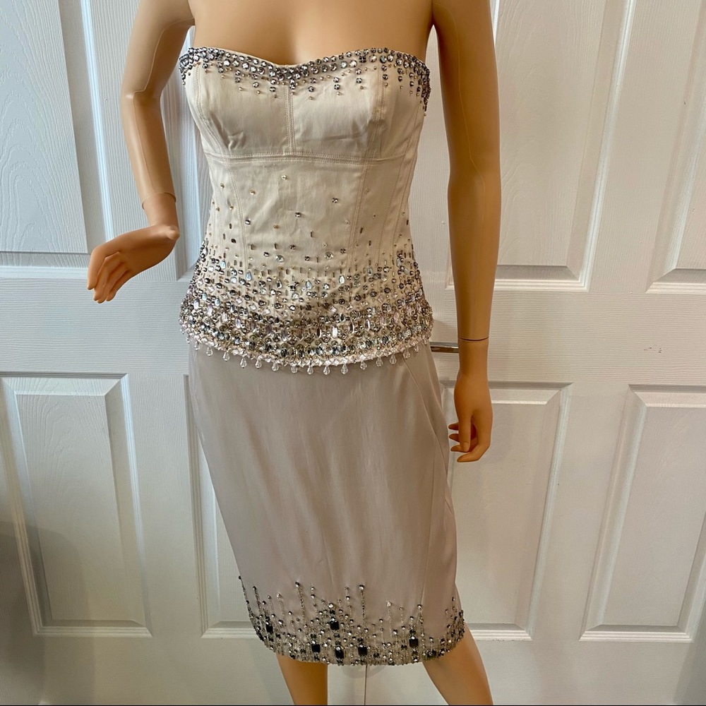 KAREN MILLEN SZ 6 GORGEOUS BUSTIER & SKIRT SET